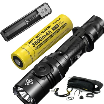 

NITECORE P26 1000LM LED Infinitely Variable Brightness Tactical Flashlight Rotary Swith Hunting Torch with 18650 Battery charger