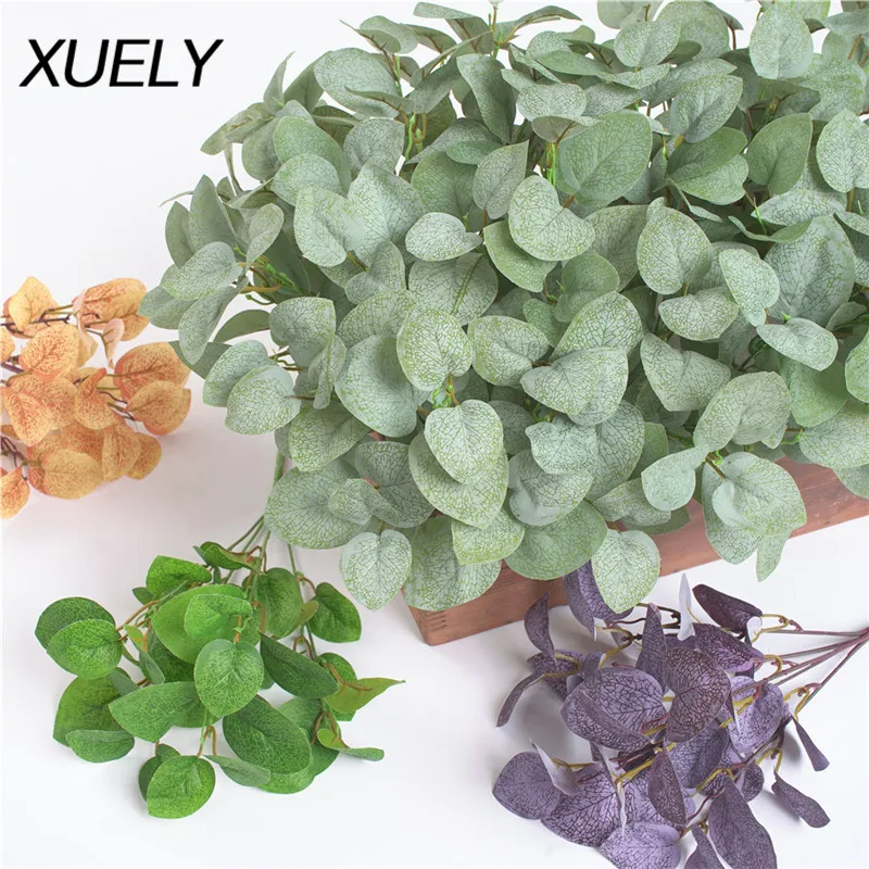 Home & Garden 5 Branches Artificial Fake Faux Silk Flower Eucalyptus