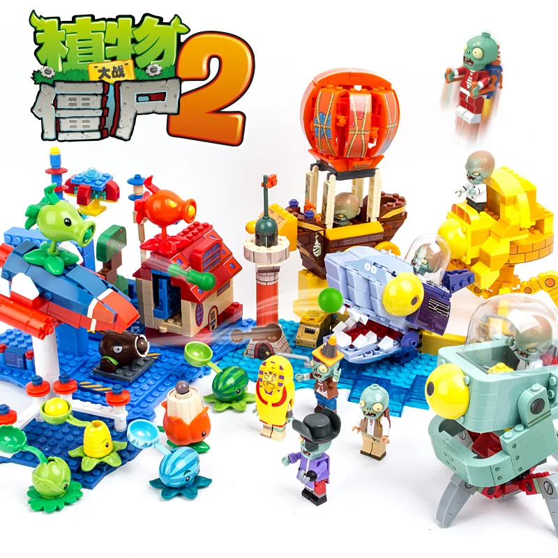 

Plants Vs Zombies Figures Building Blocks Pvz Action Figures Lepinblocks Role Play Battles Learning Toys For Children Collection