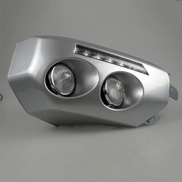 Case para Toyota Quadro da Lâmpada Estilo do Carro Luz de Circulação Frete Grátis! Led Drl Diurna fj Cruiser Nevoeiro Luz 12 v 6000k 3 Luzes p/ carro