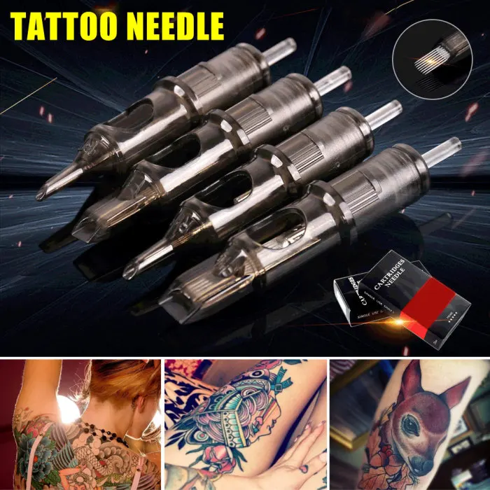 20pcs Disposable Tattoo Needles Set Cartridge Needles Magnum Long Taper Tattoo Pen Machine LDO99