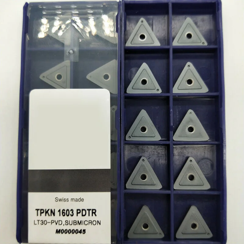 20 шт TPKN 1603 PDTR фрезерные Вставки Металлический Набор инструментов TPKN1603 PDTR LT30-PVD для обработки стали, качество стабильное