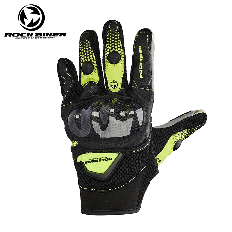 ROCK BIKER дышащие мужские и женские Мотоциклетные Перчатки Guantes для мотокросса перчатки для верховой езды мотоциклетные велосипедные перчатки - Цвет: green