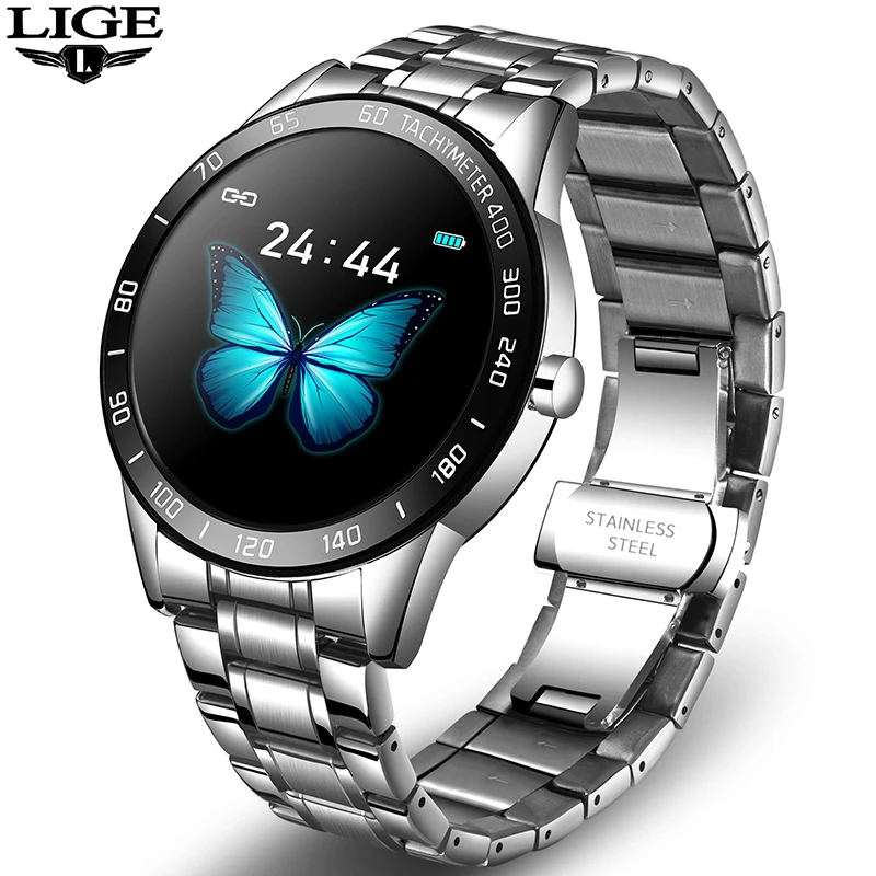 

LIGE Neue Smart Watch Men Fitness Tracker IP67 Waterproof Heart rate blood pressure monitor Pedometer for Android ios smartwatch