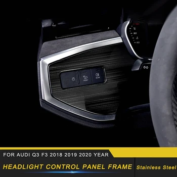 

Car Accessories Stainless Headlight Control Button Panel Cover Trim Sticker Frame Interior Decoration for Audi Q3 F3 2018-2020