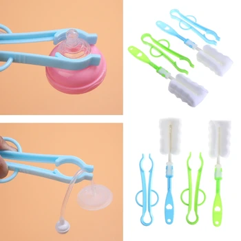 

5pcs Sponge Brush Baby Bottle Cup Glass Pacifier Washing Clean Cleaner Tool