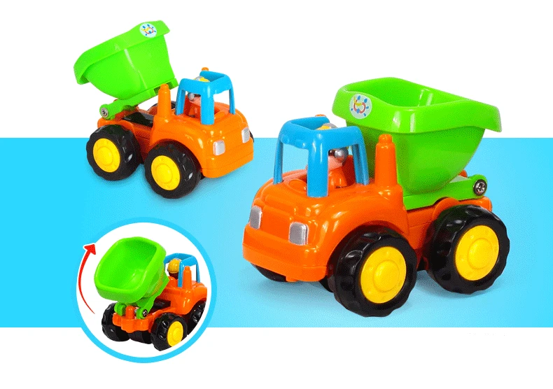 Huile toys 326 счастливый инженерный кортеж детский инерционный раздвижной игрушечный автомобиль развивающий костюм для 2 лет