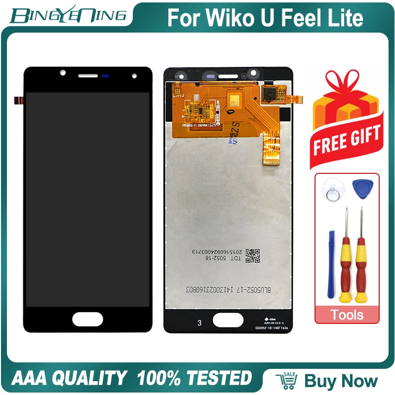 Новый оригинальный флип-кейс для Wiko U Feel Lite ЖК-дисплей и сенсорным экраном Экран