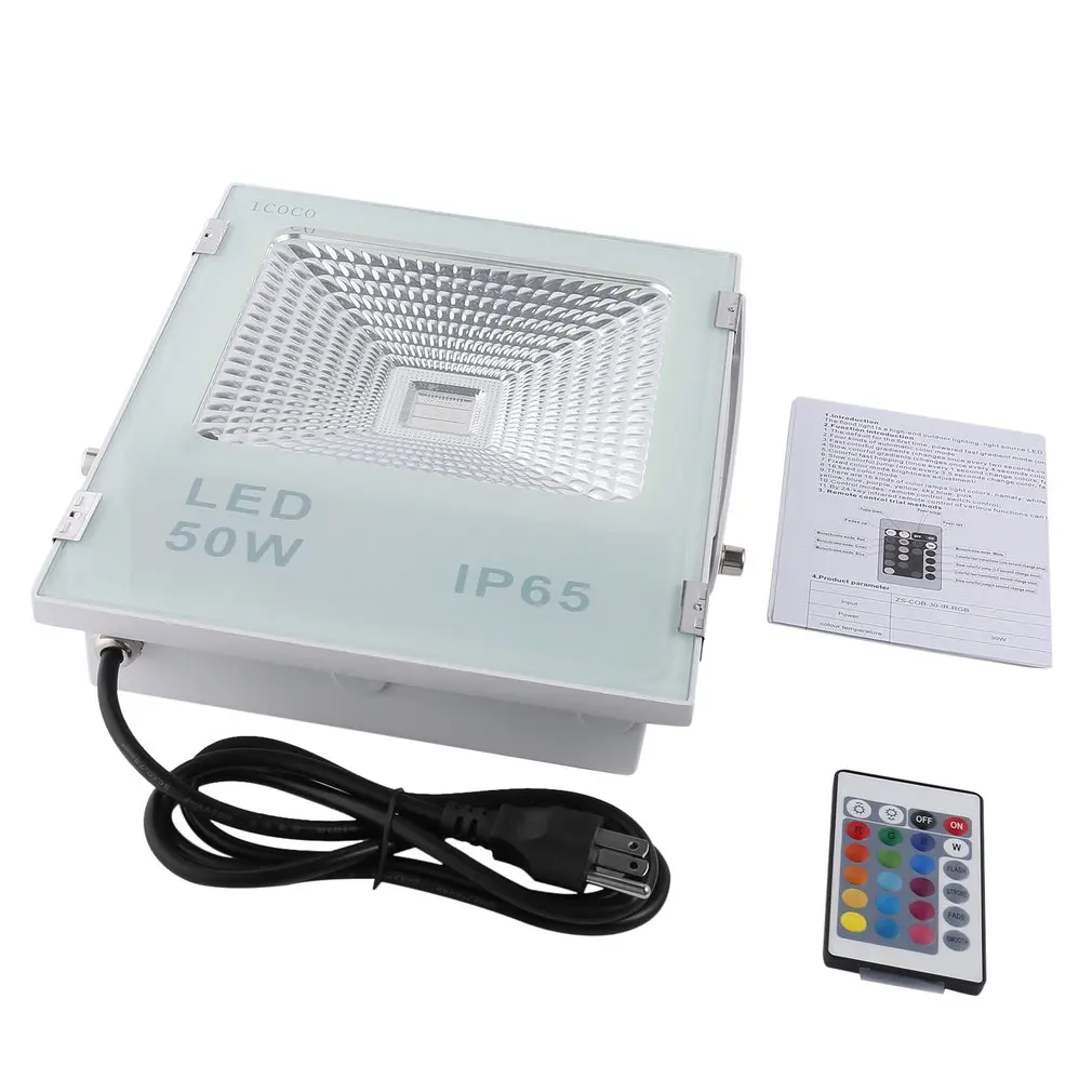 ICOCO открытый RGB Светодиодный прожектор дистанционное управление 16 цветов 4 режима переключаемый водонепроницаемый для дорог сада мостов Billboard