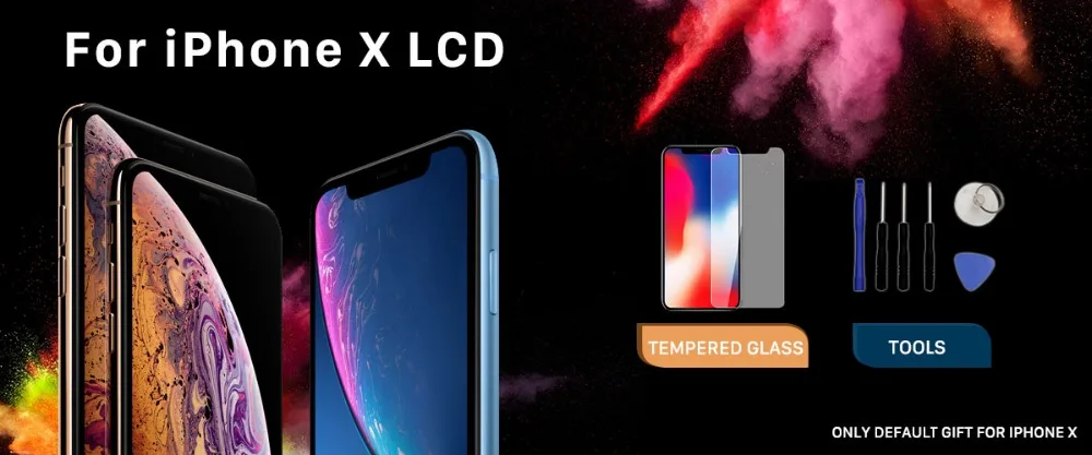 10 шт. Высокое качество ЖК-дисплей для iPhone X Жесткий OLED дисплей экран Замена с 3D сенсорный дигитайзер сборка DHL