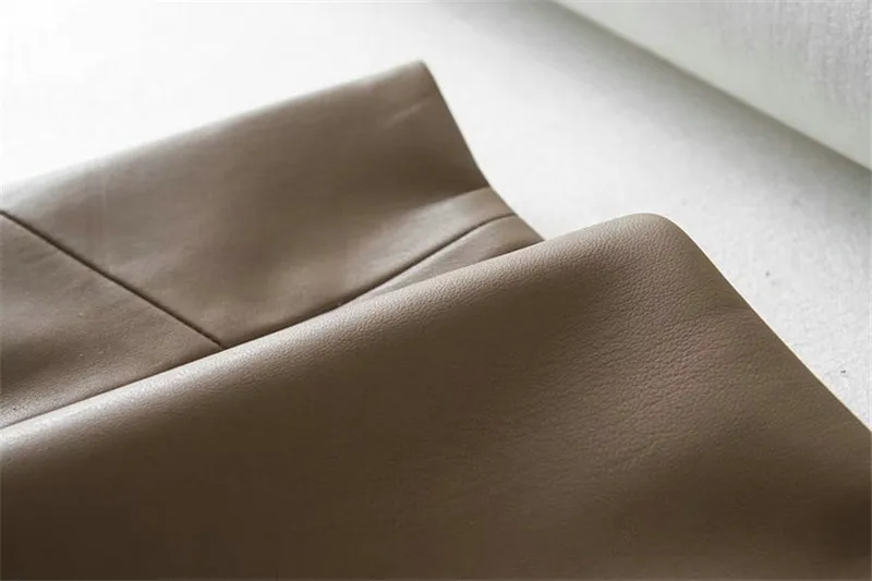 Женская сексуальная юбка-карандаш из искусственной кожи, осенняя Женская посылка, юбки из искусственной кожи с разрезом на спине