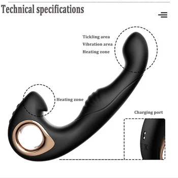 Double Heating Tickling Prostate Massager Vibrator 10 Speed Finger Massage Vibrating Butt Plug Dildo Anal Sex Toys For Men Gay 2