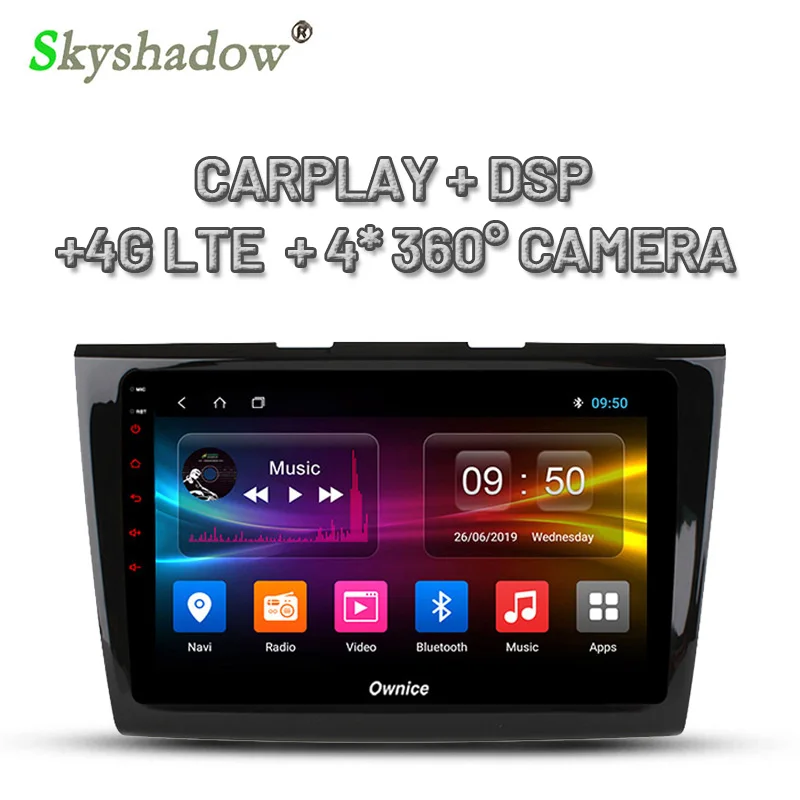 DSP ips 360 панорамная камера Android 9,0 4G+ 64G Автомобильный dvd-плеер gps карта RDS радио Bluetooth wifi для Ford aurus