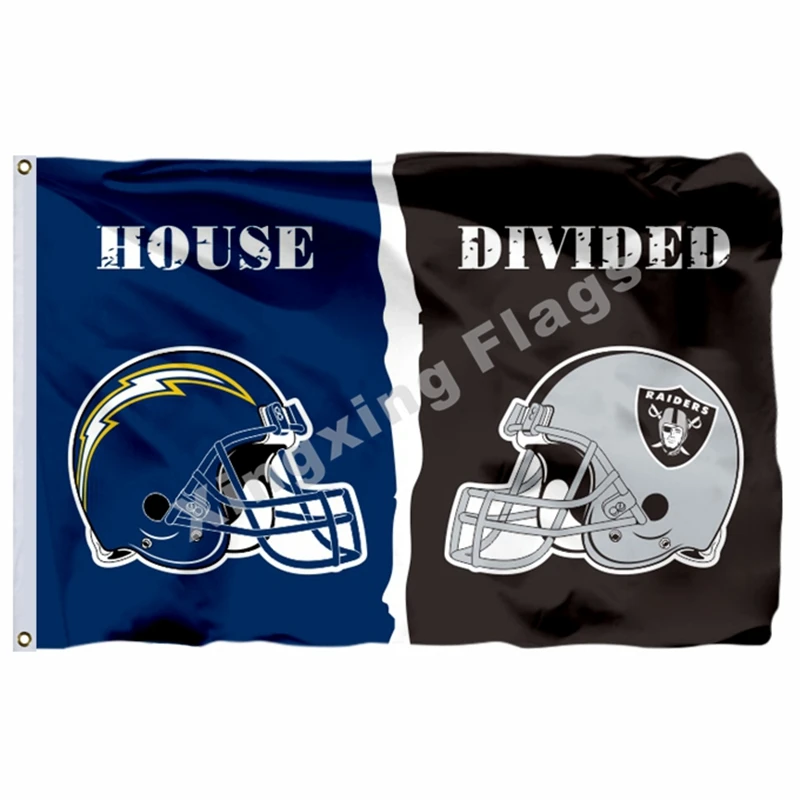 San Diego Chargers Denver Broncos дом разделенный флаг 3ft x 5ft полиэстер баннер Размер № 4 90X150 см пользовательский флаг - Цвет: Z4