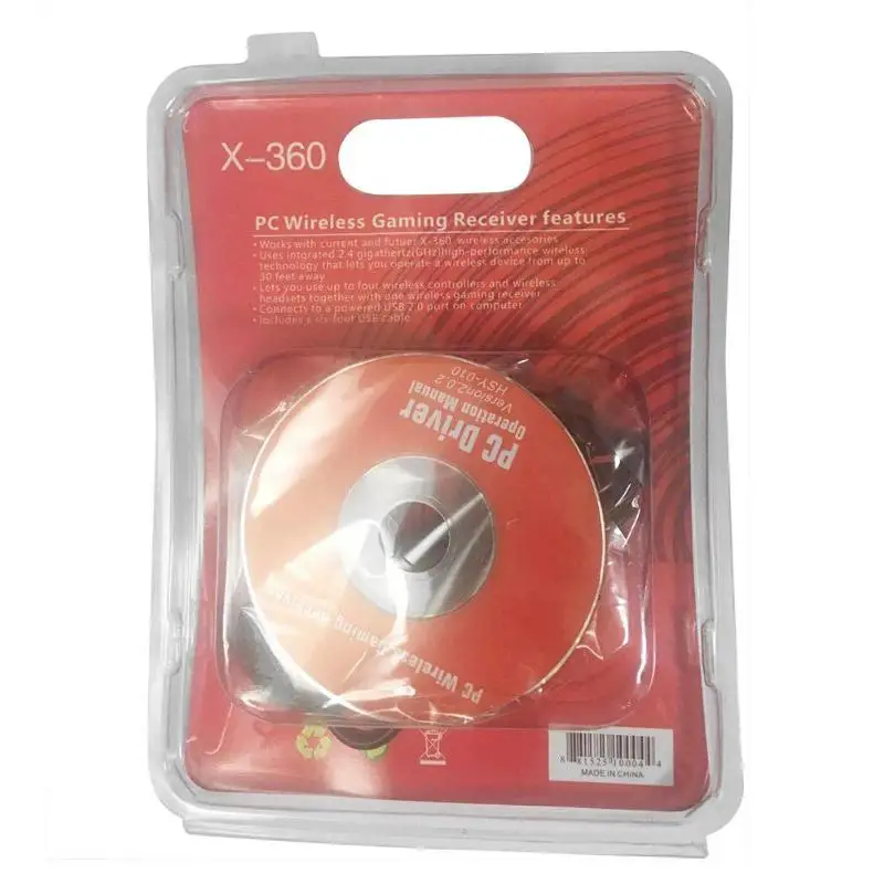 Продажа Беспроводной геймпад, адаптер для ПК, usb приемник для microsoft Xbox 360, игровая консоль, контроллер, игровой USB ПК, приемник с CD