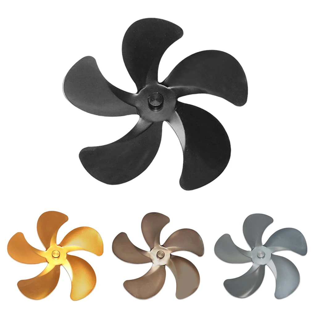 Fireplace Fan Replacement 5 Blades Aluminum Alloy Low Noise Blade