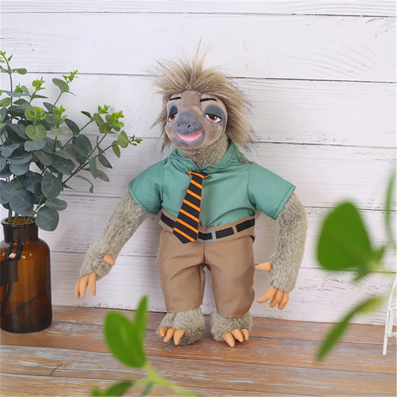 Original Disney Series Zootopia Movie Cartoon Nick Wilde Judy Sloth Plush Toy Soft Stuffing Doll Kids Gift 40cm