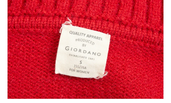 Giordano женские свитера однотонный пуловер с высоким воротом 5 игл Вязание прочный Blusa De Frio Feminina 05359857