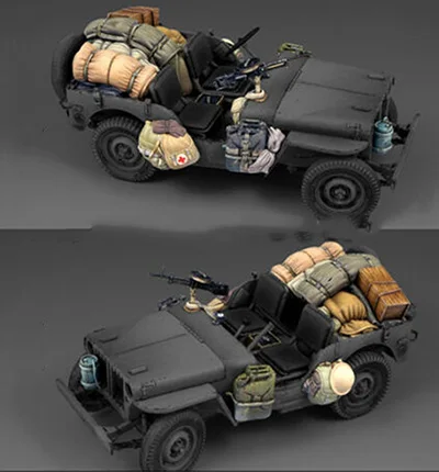 1/35 набор старинных аксессуаров (без автомобиля) наборы миниатюрных модельная