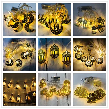 

Aid Mubarak Decoration Crescent Moons And Stars Ornamental Eid Decorating String Lights Ramadan Party Home Decoration 2020