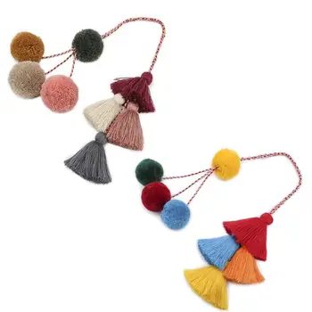 

Bohemian Bag Pendant Women Charm Pompom Multicolor Tassels Hanging Ornaments