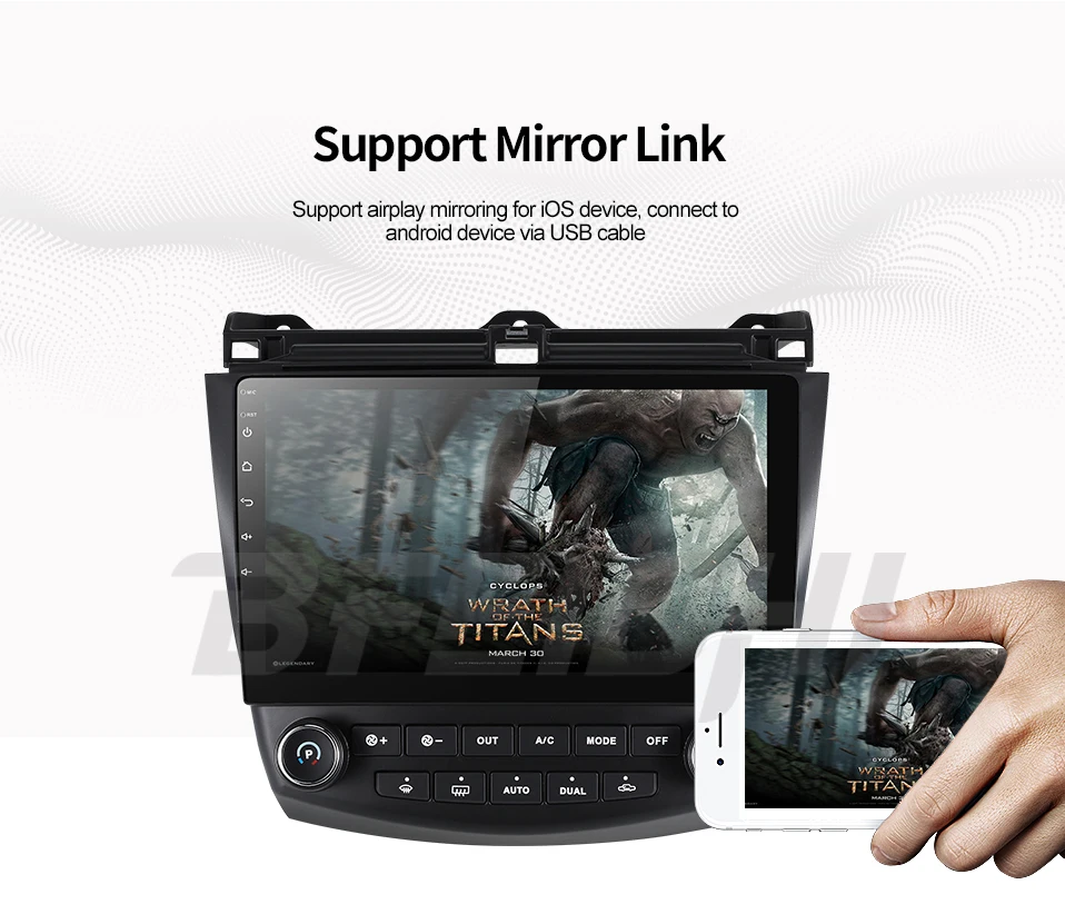Best android 9.0 car dvd gps player for honda Honda Accord 7 2003-2007 with radio gps navigation support mirror link steering wheel 11