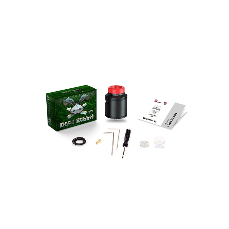 Обновление версии 24 мм Hellvape Dead Rabbit V2 RDA elektronik sigara Vape Танк подходит для нижней заполнения Squonk Box mod