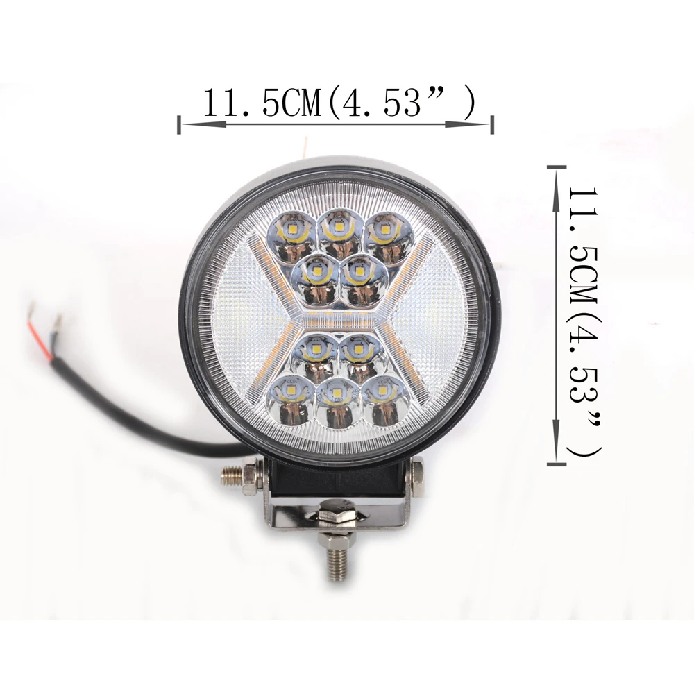 Светодиодный рабочий светильник, 6 шт., 12 В, 24 В, 132 Вт, 4 дюйма, Круглый Led, 4x4, противотуманная фара для вождения, лодки, грузовика, мотоцикла, Автомобильные дневные ходовые огни, фактические 40 Вт