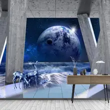 Пользовательские Настенные обои 3D скандинавские римские колонны абстрактная фантазия земля Лось пейзаж фон настенная декоративная живопись