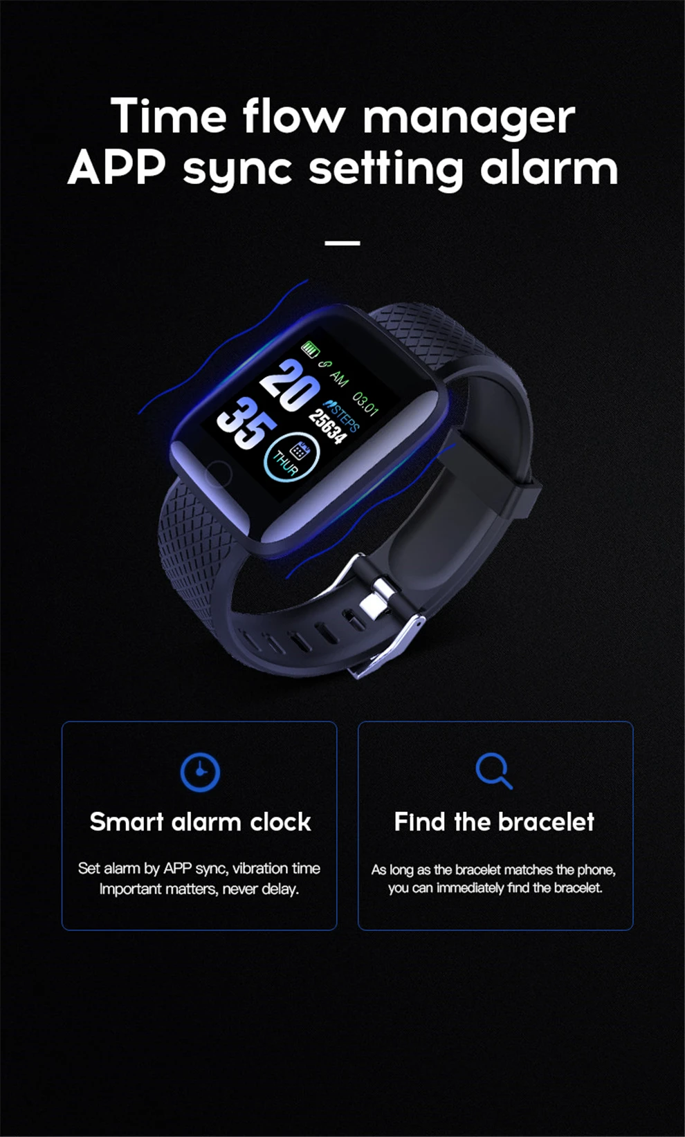 LYKRY A6S Smart Bracelet Fitness Tracker Heart Rate Blood Pressure Monitor Smart Band IP67 Waterproof Sports For Android IOS+Box (18)