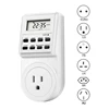 EUPlug Digital Weekly Programmable Electrical Wall Plug-in Power Socket Timer Switch Outlet Time Clock AC 220V 110V UK US FR BR 2