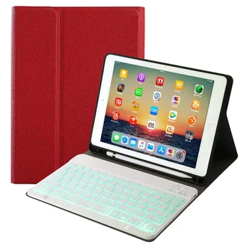 

Keyboard Leather Case Backlit Folio Cover Wireless Bluetooth Keyboard for iPad 10.2 2019 EM88