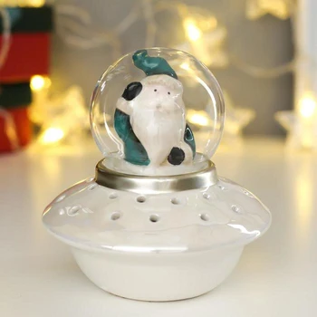 

Souvenir ceramics light "Santa Claus in a green outfit on a spaceship" 12x11x11 cm 4886385