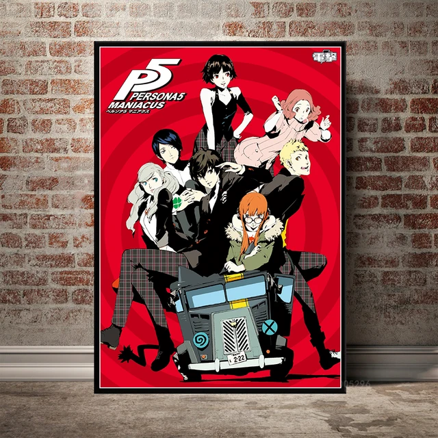 Persona 5 poster de vídeo game anime dos desenhos animados criança pintura  cópias da arte da
