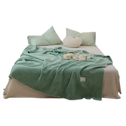 Manta de invierno para bebé, edredón de lana suave y cálido para dormir, sofá, almuerzo, ropa de cama de Color sólido para niño, manta de crecimiento para bebé