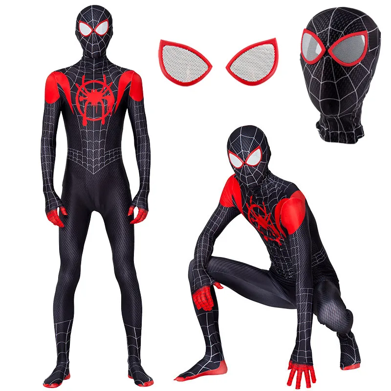 

Adults Men Kids Spider-Man Into the Spider-Verse Miles Morales Cosplay Costume Zentai Spiderman Pattern Bodysuit Suit Jumpsuits