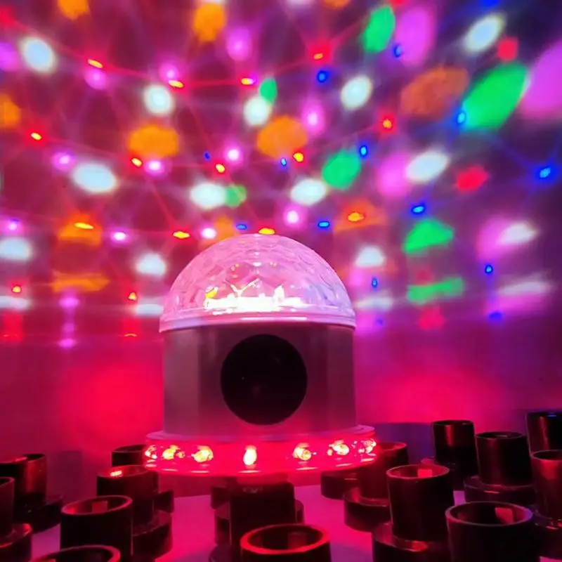 

6LED Musical Bulb RGB Intelligent Remote Control Flying Saucer Various Dimming Modes E27 Wireless Colorful Bluetooth