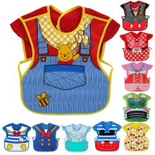דיסני חמוד תינוק מתכוונן ליקוק EVA עמיד למים ללא שרוולים הצהריים האכלת ליקוק תינוק Cartoon האכלת בד ילדי תינוק סינר(China)
