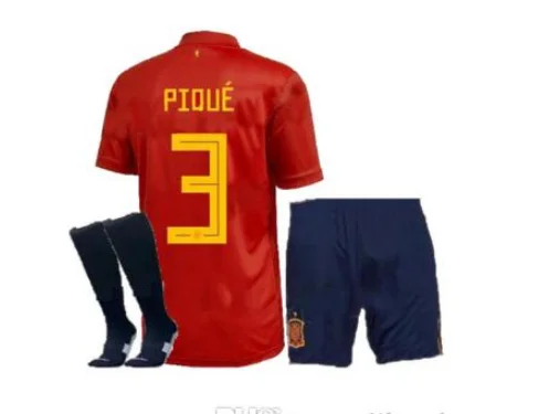 Испанские футбольные майки PIQUE SERGIO A. INIESTA MORATA KOKE ramos ASENSIO SILVA ISCO комплект для взрослых+ носки Джерси - Цвет: shirt