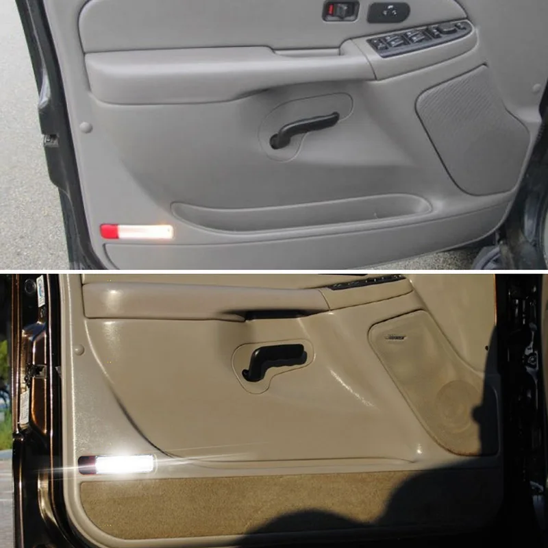 RGB LED Panel Door Courtesy Lights For 1999-06 Silverado 1500 2500 3500HD Pickup