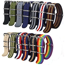 22mm Nylon Watch-Strap Sport-Watch 18mm 20mm Nato Army for 1pcs Waterproof