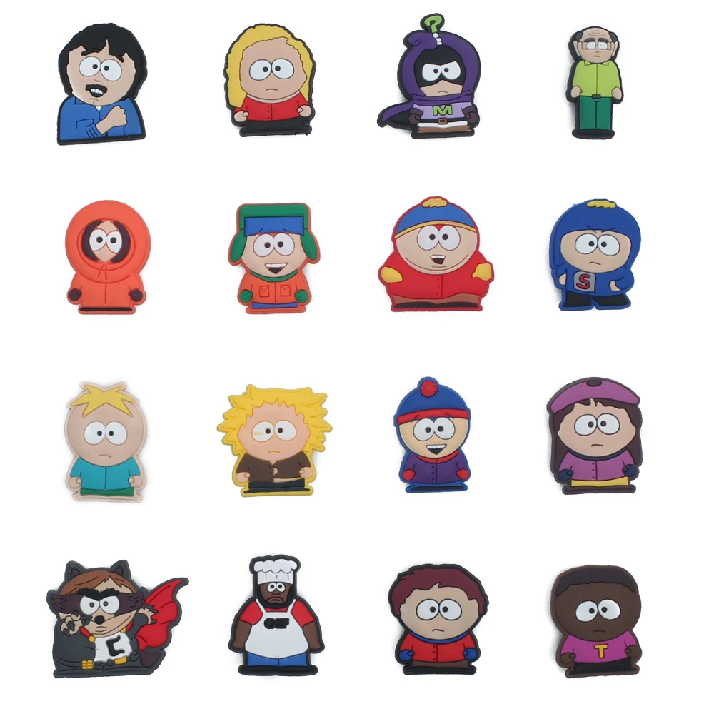 Одиночная распродажа 1 шт. украшение для обуви из ПВХ в Южном мультяшном парке