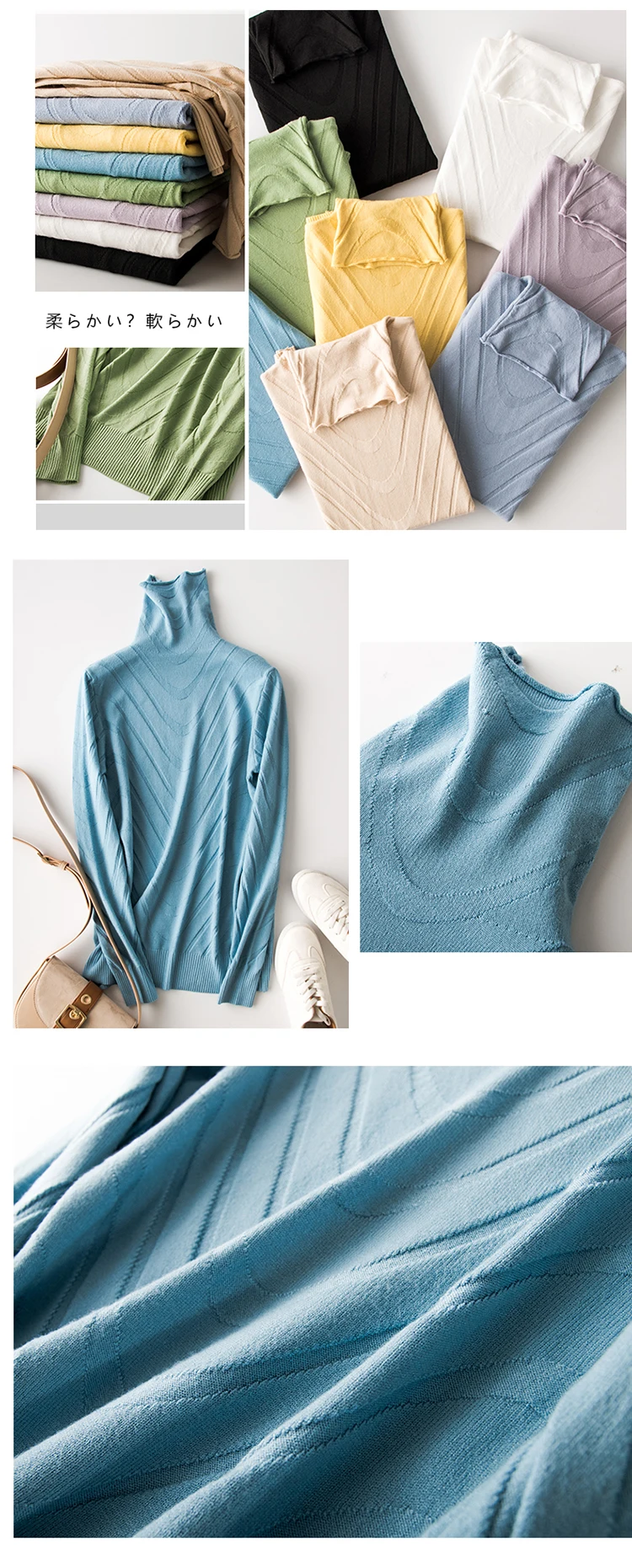 Высокое качество водолазка шерстяной свитер женский Осень Зима Толстый Пуловер однотонный вязаный джемпер ворс воротник свитер