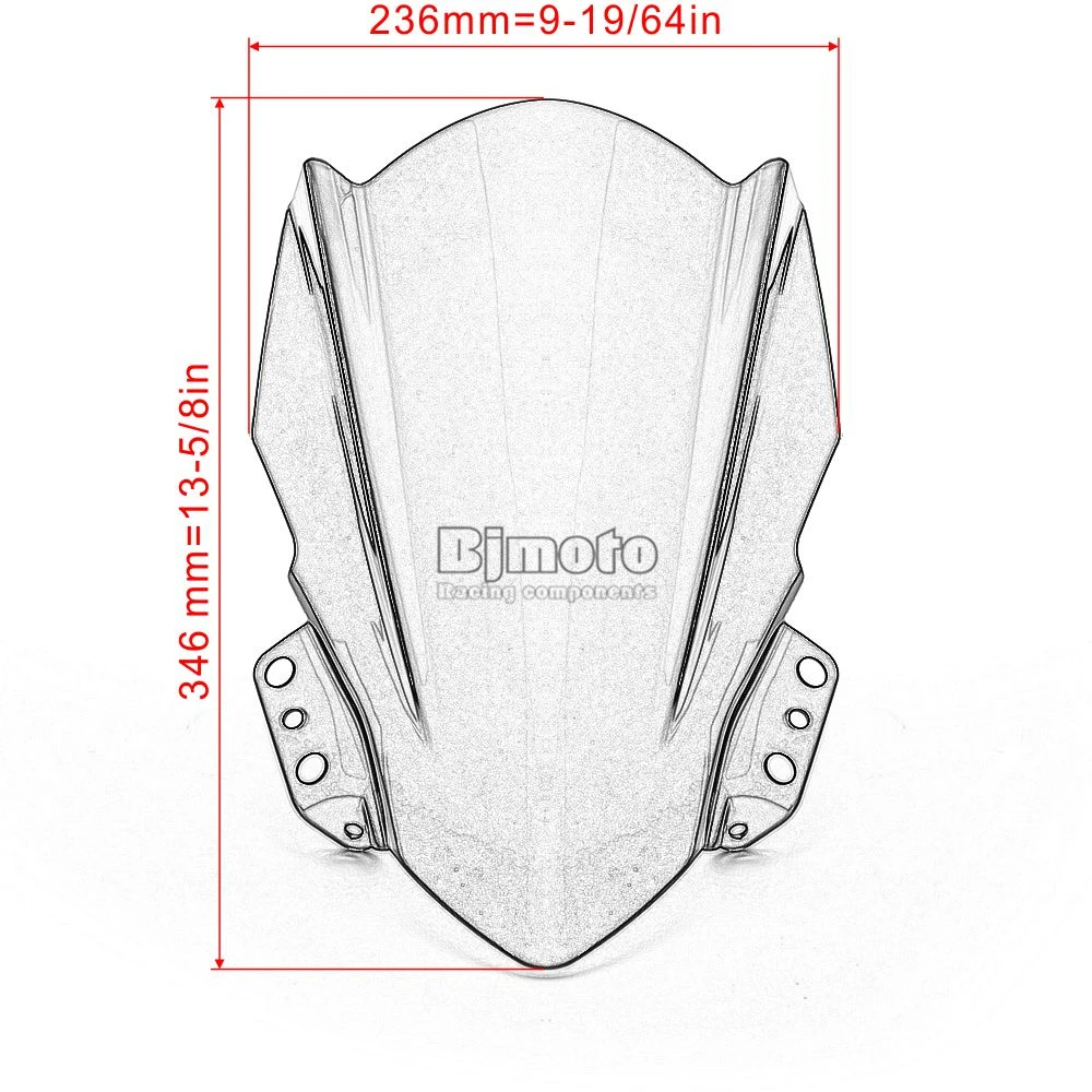 BJMOTO ветровой щиток лобового стекла кронштейны для Kawasaki Ninja 250SL 250 SL мотоцикл лобовое стекло Parabrisas