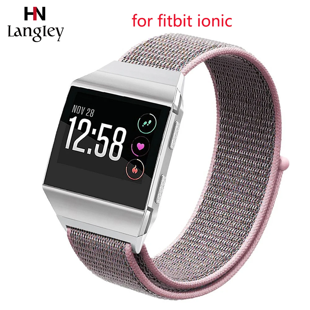 Нейлоновое покрытие для fitbit ionic Loopback Ремешки для наручных часов спортивные дышащие сменные ремешки браслеты легко установить