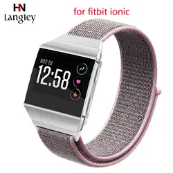 Нейлоновая лента для fitbit ionic спортивные дышащие ремешки с петелькой для плетения Ремешки для наручных часов сменные браслеты легко