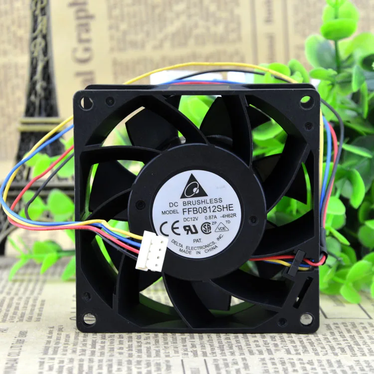 8038 812V0. 87A 4 wiresPWM FFB0812SHE защиты электродвигателя Вентилятор охлаждения