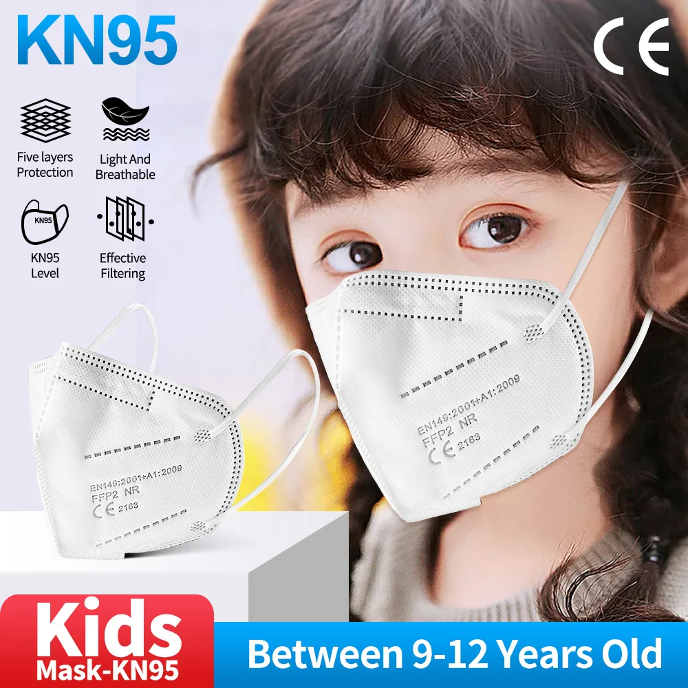 FFP2mask Kids Reusable 5 Layers CE Certified KN95 Children Face Masks Hygienic Protective FPP2 Mascarillas niños Approved