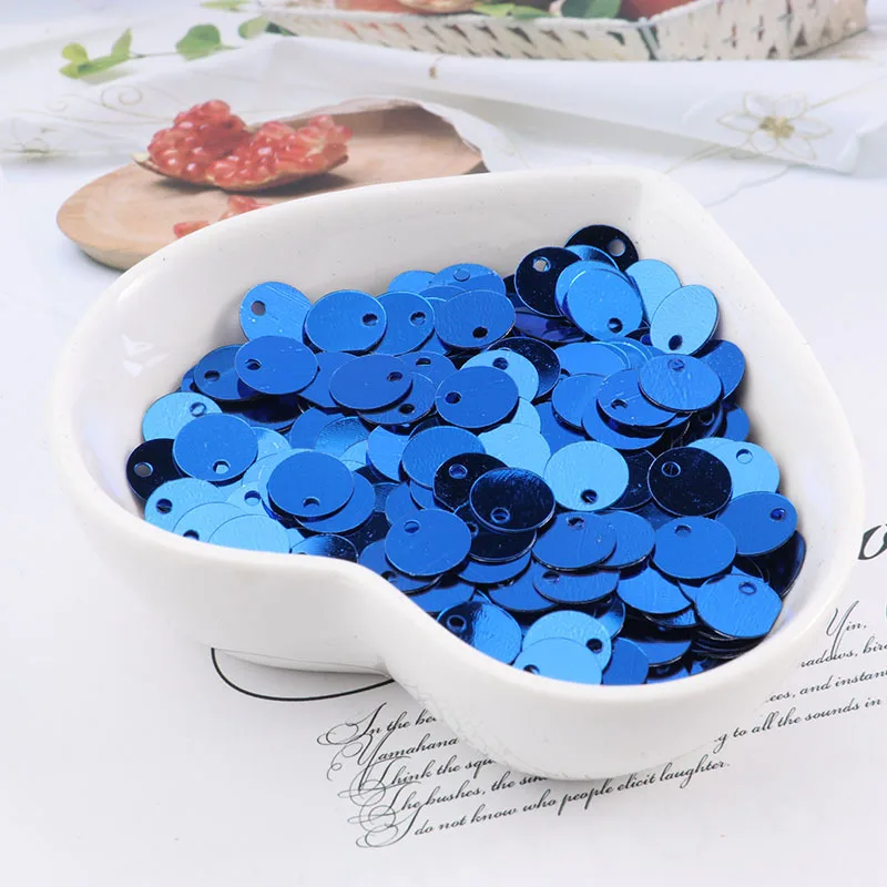 Savica 20g/lot 6mm PVC Loose Round Glitter Sequins Beads For Crafts Paillette Sewing Decoration DIY Clothes Accessories LX054 - Цвет: Royal blue