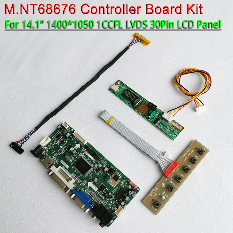 Для LTN141P2 LTN141P4 1400*1050 инвертор HDMI + VGA DVI 1CCFL LVDS 30 Pin с 14 1 &quotM. NT68676 ЖК дисплей контроллер